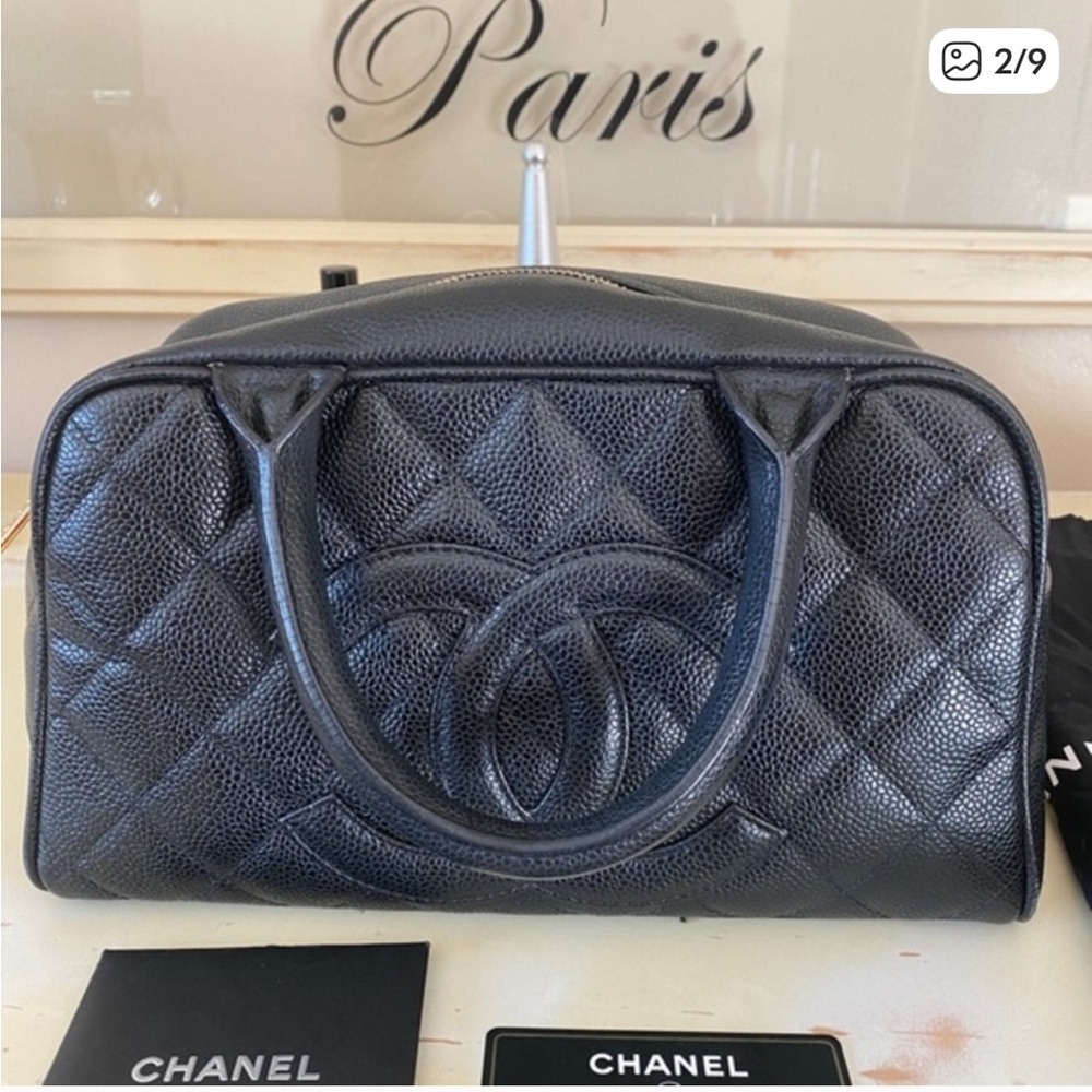 CHANEL QUILTED CAVIAR BOWLER - Picture 2 of 9